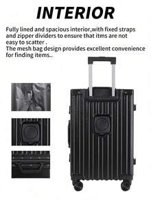 1 件 20/22/24/26/28 英寸行李箱带万向轮,ABS 轻便旅行箱,Travelhouse 行李箱随身行李箱,适合男女学生旅行度假旅行商务返校旅行收纳袋旅行必需品旅行包旅行必备旅行收纳箱拉杆箱学校包学校配件学校用品 - 黑色 - 查看 5