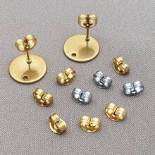 50 chiếc ốc tai bằng thép không gỉ hình bướm, khóa phẫu thuật, không gây dị ứng, dùng cho trụ để làm đồ trang sức - Nhiều màu - Xem 8