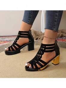 Women Platforms & Wedge Sandals - Black - View 6