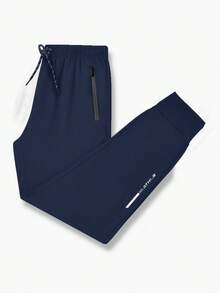 3pcs Plus Size Men's Lightweight Breathable Loose Outdoor Running Sports Pants, Summer