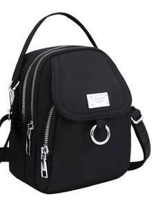 Nuevo estilo de bolso bandolera para damas, diseño de hombro, de moda para mujeres, adecuado para el uso de teléfonos móviles, ligero y compacto, multicapa. - Multicolor - Ver 12
