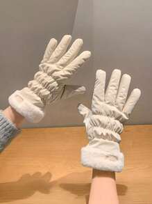 1 Pair Women's Winter Warm Gloves, Lined, Waterproof Windproof, Touchscreen Motorcycle Riding Gloves, 2025 New Arrival - Multicolor - View 4