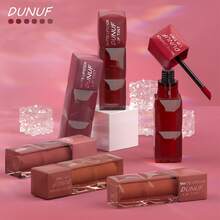DUNUF 1pcs Matte Velvet Lip Gloss , Easy To Color, Lip Gloss, Waterproof, Sweat-Proof, Non-Stick To Cup, Non-Fading, Long-Lasting, Exquisite, Suitable For Gifts, Festival Makeup, And Performance Makeup - 彩色 - 查看 3