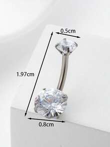 10pcs Stainless Steel Short Belly Button Rings, Suitable For Women's Daily Wear, Music Festivals