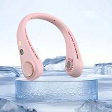 Portable Neckband Fan, Bladeless Fan, Digital Display, 5 Adjustable Speeds, Suitable For Indoor/Outdoor, Outdoor Sports Neck Fan, Essential For Holidays,Spring Summer Picks,Brides Maid Gifts,Room,Bedroom Decor,Beach,Travel,For Men,For Women,Vacation,Cute Stuff - Multicolor - View 13