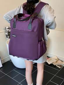 Wheeled Large Capacity Detachable Trolley Travel Bag, Carry-On Bag, School Backpack. The Wheels And Handle Are Detachable For Easy Storage. Unisex Suitable For Business Trip, Travel, School. Large Capacity Handbag & Backpack