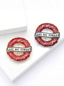 1 件“永志难忘”深红色罂粟花纪念胸针花环 - 珐琅水钻水晶钻石胸花，连衣裙配饰别针用于衣服包魅力学校，适合所有人，复活节，主题派对，愚人节，舞台表演，感恩节，万圣节，圣诞节，新年最佳生日情侣朋友礼物办公室配饰衬衫 - 彩色 - 查看 4