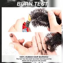 18Inch Natural Black 1B# 2Packs /100g Afro Kinkys Bulk Human Hair For Dreadlock Extensions Loc Repair Braiding Twist Tight Afro Kinky Human Hair For Loc - Natural Black - 查看 6