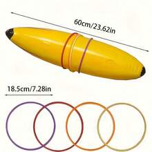Inflatable Banana Loop Game, 1 Inflatable Banana, Fun Decorations, Water Toys, Pool Parties, Party Games,Suitable For Party Decorations - Yellow - View 7
