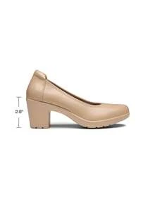 Women's Chunky Round Toe Low Block Heels Work Pumps Elegant Comfortable Solid Color Slip On Wedding Office Gift Festival Shoes - 杏色 - 查看 4