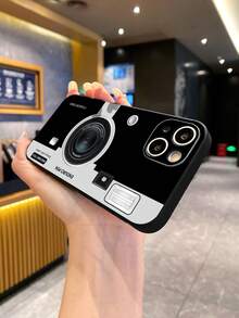 1个黑色TPU相机元素创意个性化相机图案防震全包手机壳，兼容/OPPO/红米手机，国际版，非国内版 - 彩色 - 查看 3