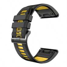 Dây đeo đồng hồ Quick Fit 22/20/26mm tương thích với Garmin Tactix 8 47/51mm/Descent G2/Mk3/Mk3i 43/51mm/Enduro 3/2/Fenix8 47/51/43mm/Fenix E/7/7x/7s/5S/5/5X Plus/6S/6/6XPro, Dây đeo đồng hồ thể thao bằng silicon mềm cho Forerunner 965/Quatix 7/7pro/Epix Pro 42MM - A - Xem 25