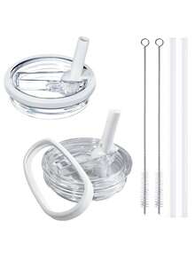 兼容 杯配件 40 盎司杯盖替换装，防漏盖替换装，防溢可重复使用杯盖，兼容 40 盎司杯配件，粉色、白色、米色、黑色、绿色、紫色、玫瑰红色、天蓝色 - 彩色 - 查看 8