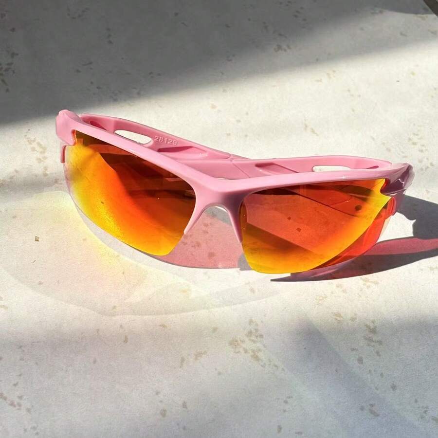 Unisex Anti-UV Sports Sunglasses - Rose and Laranja - View 1
