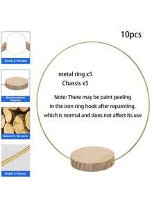 20 قطعة من حلقات المعدن المركزية، حلقات إكليل معدنية، حلقات دائرية ذهبية، تشمل حامل عرض خشبي كبير، مناسبة لصنع إكاليل الزهور لطاولات الزفاف، وأعمال الحرف الجدارية، وتصميمات الورود واللمسات الخضراء اليدوية، بدون طاقة مطلوبة، مثالية لطاولات مركزية لحفلات الزفاف وأعياد الميلاد، تشمل قاعدة عشوائية. - الذهبي - مشاهدة 6