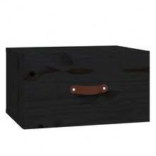 Comodini dA, Parete Larryhot 2 pezzi Nero 40x29,5x22 cm, belli e pratici, ideali per riporre oggetti e decorare la casa - nero - Visualizzare 6