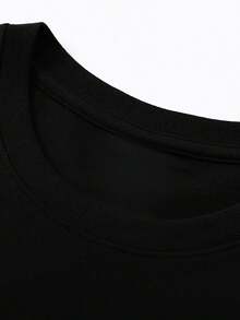 Front Drake "PARTNEXTDOOR 4U" Pattern Print Round Collar Short Sleeve T-Shirt Top Comfortable Breathable Fabric Quiet Sports Style Men's 100% Cotton Street Wear T-Shirt (Choose A Larger Size To Get A Looser Effect)