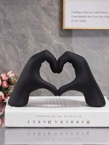 Heart Hand Gesture Polyresin Decoration, Room Decor, Christmas Decorations, Bedroom Decor - Gold - View 12