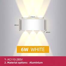 4/6/8 LED Warm Light Wall Lamp, Indoor/Outdoor Waterproof Home Decor Wall Light, Suitable For Balcony/Patio/Living Room/Bedroom/Garden/Porch/Kitchen/Bathroom/Staircase/Hallway/Attic/Store/Exterior Wall/Street - Multi-light LED Wall Lamp - View 13