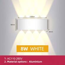 4/6/8 LED Warm Light Wall Lamp, Indoor/Outdoor Waterproof Home Decor Wall Light, Suitable For Balcony/Patio/Living Room/Bedroom/Garden/Porch/Kitchen/Bathroom/Staircase/Hallway/Attic/Store/Exterior Wall/Street - Multi-light LED Wall Lamp - View 15