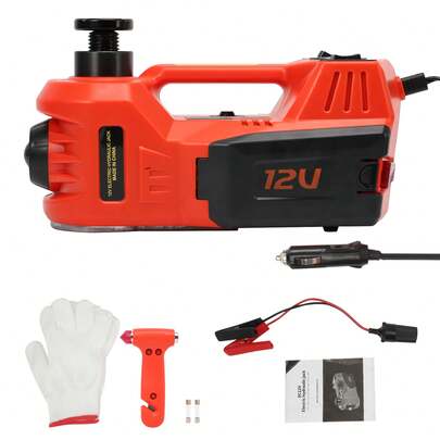 Electric Car Jack 12V 5T: Complete Set For Tire Changes - Emergency Repair Tool With Tool Case For Garages And On The Go