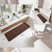 Yimobra Memory Foam Bath Mat, Super Soft Absorbent Bathroom Rug Non Slip 24x17 Inch, Quick Dry, Machine Washable Floor Carpet For Tub Shower, Home Decor Accessories, Gray