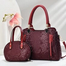 Women Crossbody - 棗紅 - 查看 4