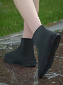 1件装雨季乳胶/硅胶鞋套，防水防滑，户外鞋套/脚套