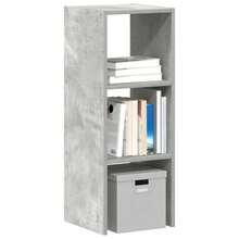 Libreria impilabile Larryhot grigio cemento 30x30x80 cm in legno ingegnerizzato, bella e pratica, ideale per riporre oggetti e decorare la casa - Grigio - Visualizzare 1
