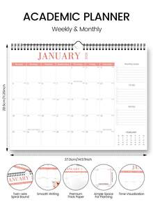 BUBU 18页2026-2027年大号桌面日历，A3尺寸（11英寸 x 15英寸），月度计划笔记本，家用挂历，个人计划和任务管理，家居装饰，学校/办公用品，完美礼物 - 活力彩 - 查看 6