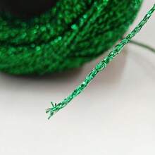 1 件 1.5 毫米闪亮金/银空心纱，纯丝纱，适用于 DIY 钩针编织、手工工艺品、包包、玩偶、帽子 - 彩色 - 查看 3