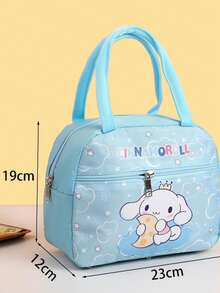 Sanrio Kuromi Student Insulated Lunch Bag, Thick Aluminum Layer, Cute Cartoon Insulated Food Bag, Large Capacity Waterproof Bento Box, Cute Gift Set, Suitable For Students