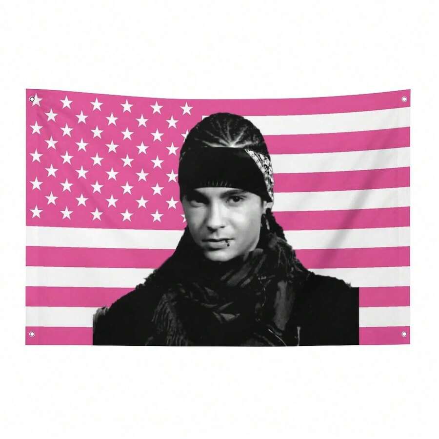 Tom Kaulitz Flag Tokio Hotel Band Wall Decor Single Sided Printing Indoor Outdoor Funny Gift For Fans Birthday Room Decor - 1 - View 1