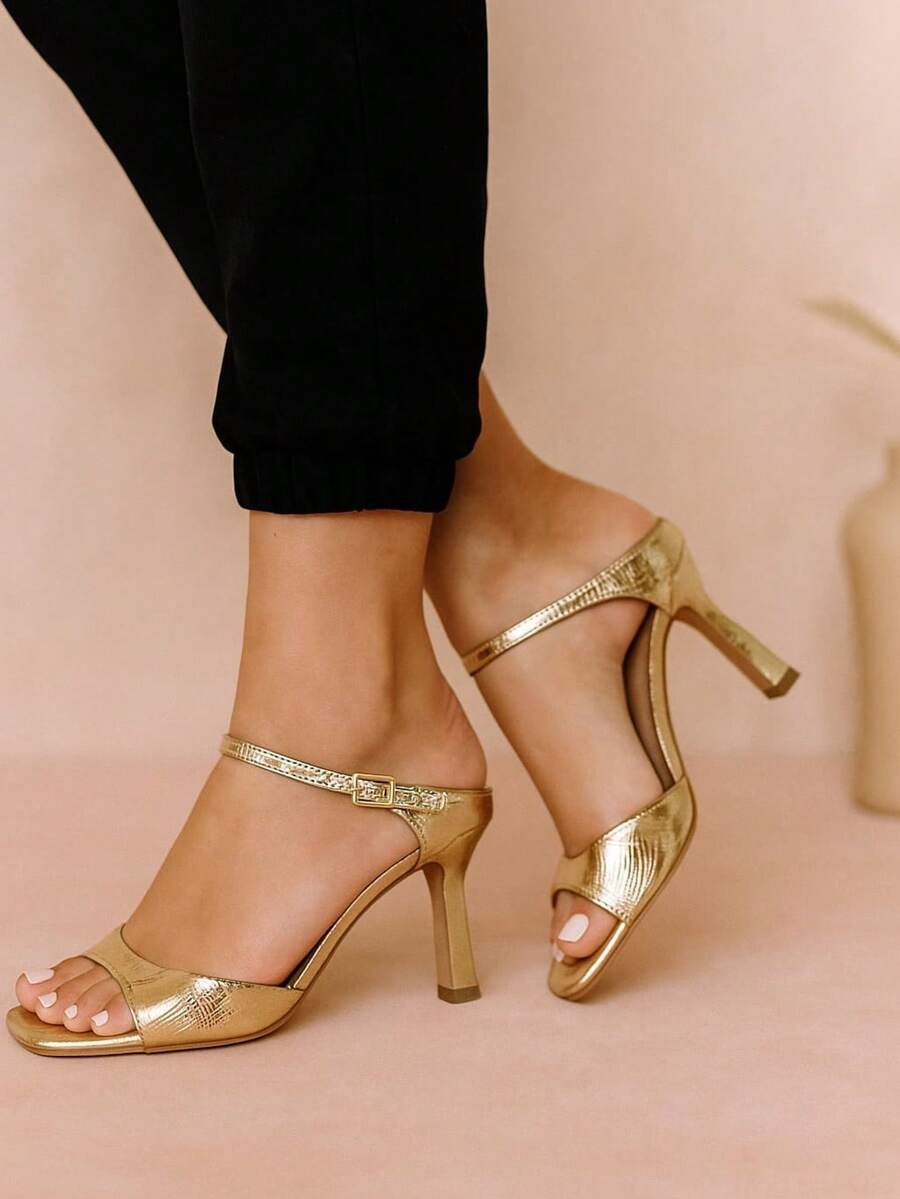 Mozione Women Heeled Sandals - Vàng - Xem 1