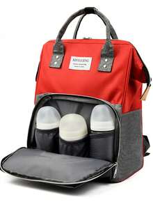 Mochila Multifuncional Bolsa de Fraldas, Bolsa de Mamãe Casual de Grande Capacidade