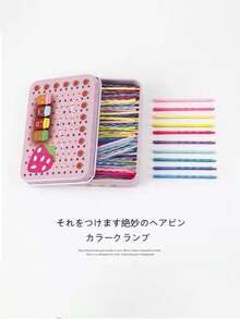 100 Piezas/50 Piezas Pasadores de Pelo para Mujer en Caja, Pinzas de Acero de Colores, Chucks de Línea Ondulada, Conjunto de Tocado, Pinzas Pequeñas, Pinzas para Flequillo Roto de Niñas, Pasadores de Pelo, Pinzas Superiores, Pinzas de Borde, Pinzas de Garra, Ganchos para el Cabello, Pasadores de Pelo, Accesorios para el Cabello