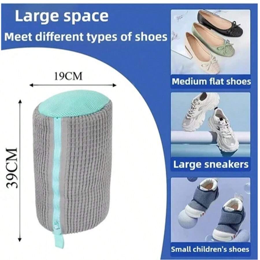 Laundry Shoe Washing Machine Bag For Washer Dryer Cleaning Reusable Sneakers Shoes Unstain Kit - Grey - View 1