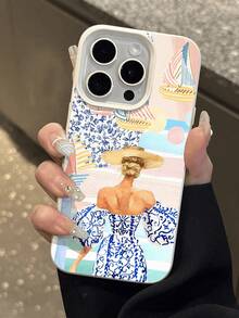 1pc New Sailboat, Lemon Pattern, Patchwork, Litchi Texture Anti-Fall Anti-Slip Soft Phone Case, Compatible With Apple And Phones Waterproof Shockproof Scratch Resistant - Multicolor - View 4