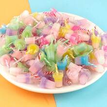 10pcs Colorful Mini 3D Stereoscopic Pearl Bubble Tea, Fruit Tea Resin Pendant, For Phone Case DIY, Jewelry Making, Earrings, Pendant, Keychain, Necklace - Multicolor - View 15