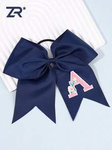 1 件纯色 26 字母蝴蝶结发带、休闲罗缎丝带蝴蝶结发带、返校发饰、学校运动发饰、女士时尚发饰、马尾辫夹、发圈、发胶、发带、发绳、发饰、头饰 - 彩色 - 查看 12