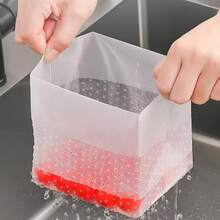 120PCS Kitchen Sink Drainage Garbage Bags Disposable Leftover Vegetable Waste Stand-Up Sink Strainer Bag Anti-Clogging Tools