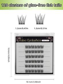 36片自粘式假睫毛自然系列可重复使用无需胶水持久妆效适合初学者化妆 - 黑色 - 查看 4