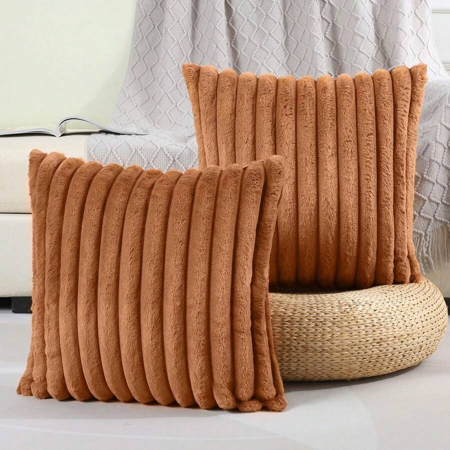 1 pieza Funda de cojín de unicolor (Inserto de cojín no incluido), Funda de cojín de tela, Adecuado para sala de estar y sofá