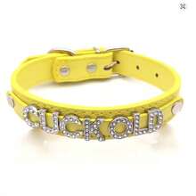 1pc Sexy Leather Letter Choker Necklace, Personalized Accessory For Roleplay Party - Multicolor - View 1