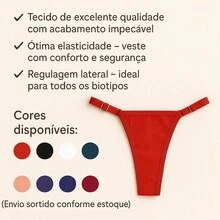 Kit Of 10 Microfiber Thong Panties With Side Adjustment - Multicolor - View 9