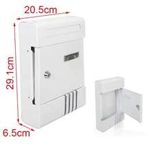 Płaska skrzynka pocztowa, Skrzynka pocztowa montowana na ścianie z zamkiem na klucz, Zewnętrzna skrzynka pocztowa/skrzynka na sugestie, Metalowa skrzynka pocztowa, Wodoodporna skrzynka pocztowa montowana na ścianie, Skrzynka pocztowa, Metalowa skrzynka pocztowa - Biały - Zobacz 2