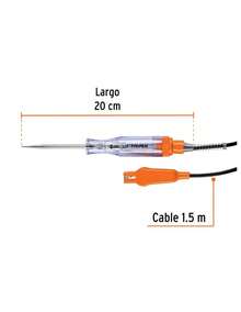 TRUPER DC Circuit Tester 20 Cm, With Alligator Clip - Orange - View 3