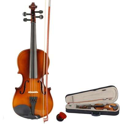 Violin 3/4 Full Size For Beginners With Hard Case, Bow, Rosin Brown