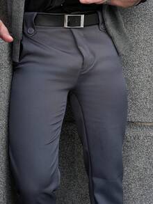 Dennis Beumont Milano Tailored Trousers - Dark Grey - View 2