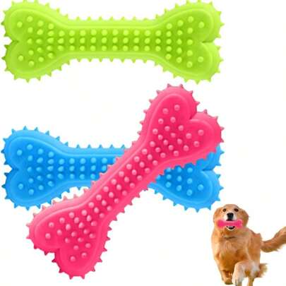 1 PCS Dog Teething Bone Toy, Dog Teeth Cleaning Toy, Prevent Boredom, Relieve Stress, Puppy Toy